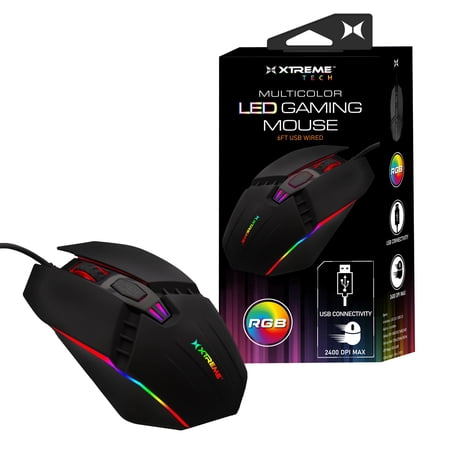 UPC: 0805106225612 | Xtreme Multicolor LED Gaming Mouse  4 DPI Modes  LED Fade Lighting  DIY Installation