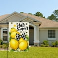 thumbnail image 2 of AMHNF Hello Summer Linen Garden Flag with Lemons and Bees for Spring Summer Home Outdoor Garden Yard Door Decor 12x18 inch, 2 of 5