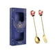 thumbnail image 2 of Kits de Cubiertos de Navidad Juego de Cubiertos de Vajilla, Utensilios de Cucharas de Té, Juego de Tenedores de Cucharas Navideñas de Acero Inoxidable anciano azul perfecl postre cucharas tenedores, 2 of 8