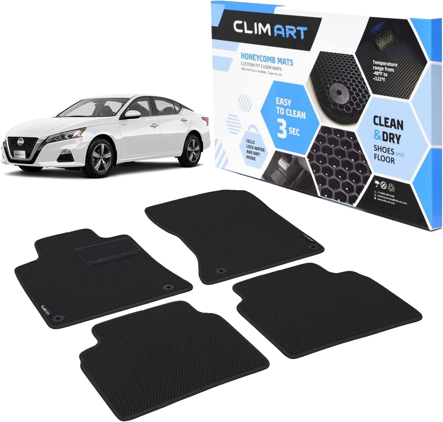 CLIM ART Custom Fit Floor Mats for Nissan Altima 20192023, 1