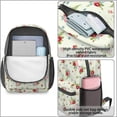 thumbnail image 4 of Pioneer Flower Floral Print Pattern 17" School Backpacks for Teens,Waterproof Oxford Fabric,S-Shape Padded Straps for School,Travel,Hiking,Camping, 4 of 5
