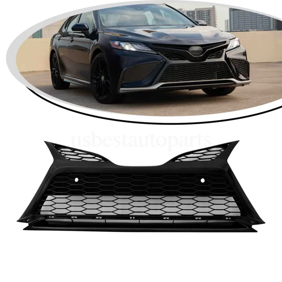 For 2021 2022 Toyota Camry SE XSE Front Lower Grille w/ Sensor Hole Matte Black