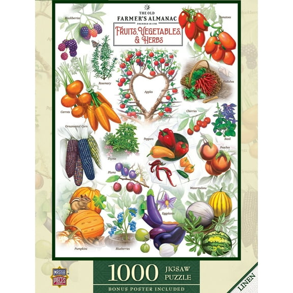 MasterPieces 1000 Piece Jigsaw Puzzle - Fruits Vegetables and Berries