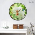 thumbnail image 4 of Dreamtimes Green Grass and Leaves Pattern Wall Clock Silent Non Ticking 12 Inch Round Easy to Read for Home Office School Clock, 4 of 7