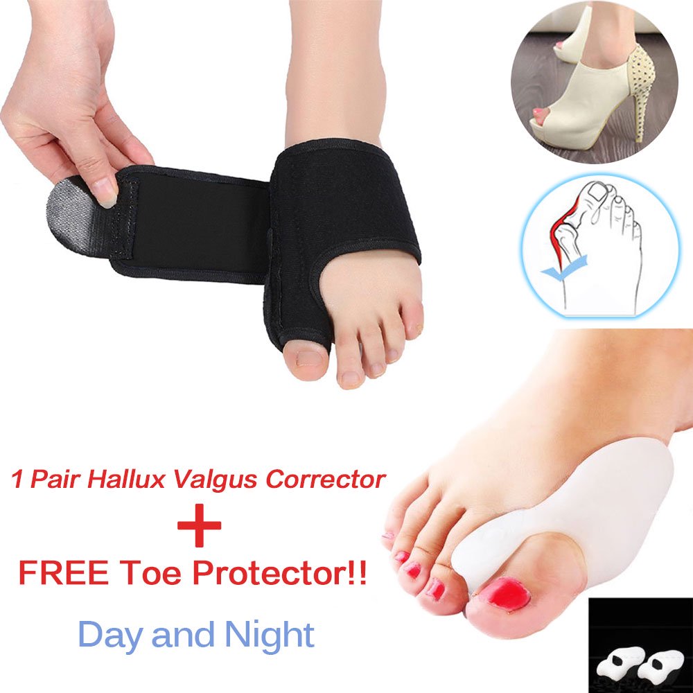 Set of 4PCS Hallux Valgus Splints Bunion Corrector Toes Protector Pain