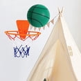 thumbnail image 2 of koolsoo Silent Basketball with Hoop Bouncing Ball, Lightweight for Various Indoor Activities ,No Sound Kids Toys Ball Toy Green Size 7, 2 of 9
