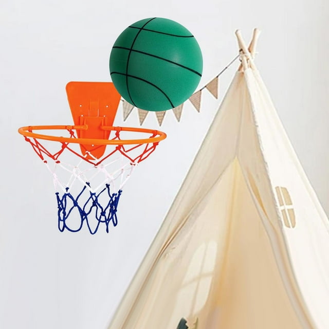 Baloncesto Silencioso Perfecl con Cesta y Pelota Silenciosa Talla 7 Verde