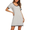 thumbnail image 4 of Camisones de mujer Camisa de dormir de manga corta Camisa de dormir cómoda, 4 of 5