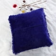 thumbnail image 6 of PiccoCasa Decorative Throw Pillow Cover Faux Fur Cushion Cover, 20"x20" Royal Blue, 6 of 6