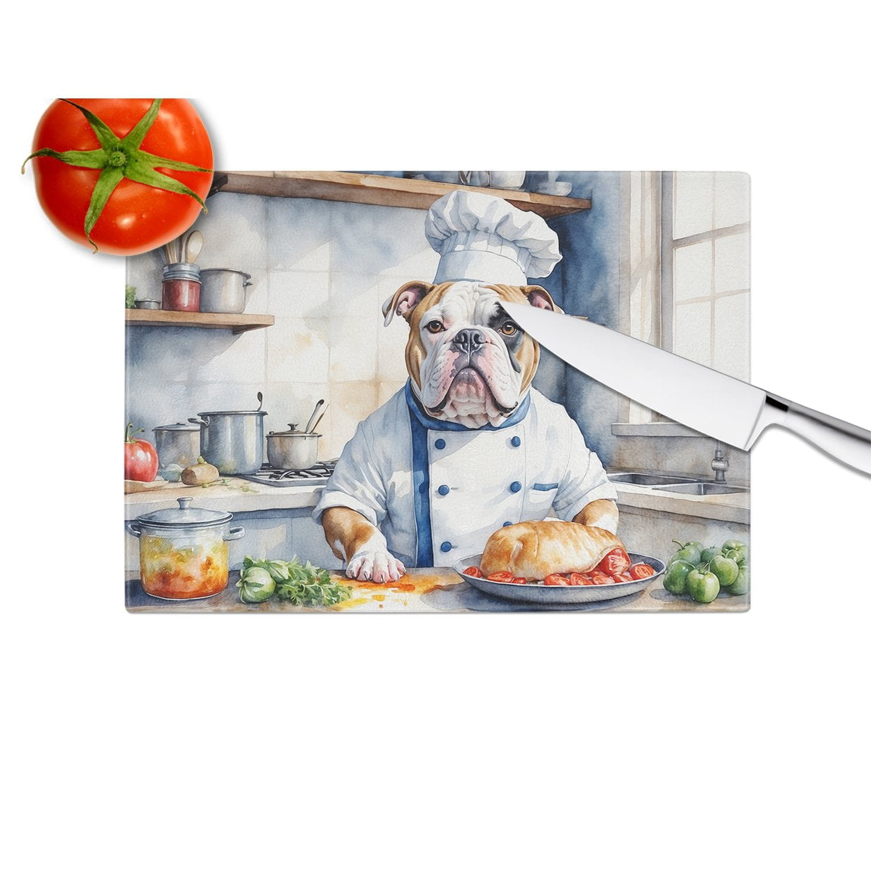 Bulldog The Chef Glass Cutting Board 12 in x 15 in