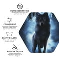thumbnail image 4 of Disketp Night Scene Of Wolves Funny Coasters,4 Pcs Leather Coasters With Holder, Perfect Housewarming Hostess Gifts,Protect Furniture From Water Marks Scratch, 4 of 9