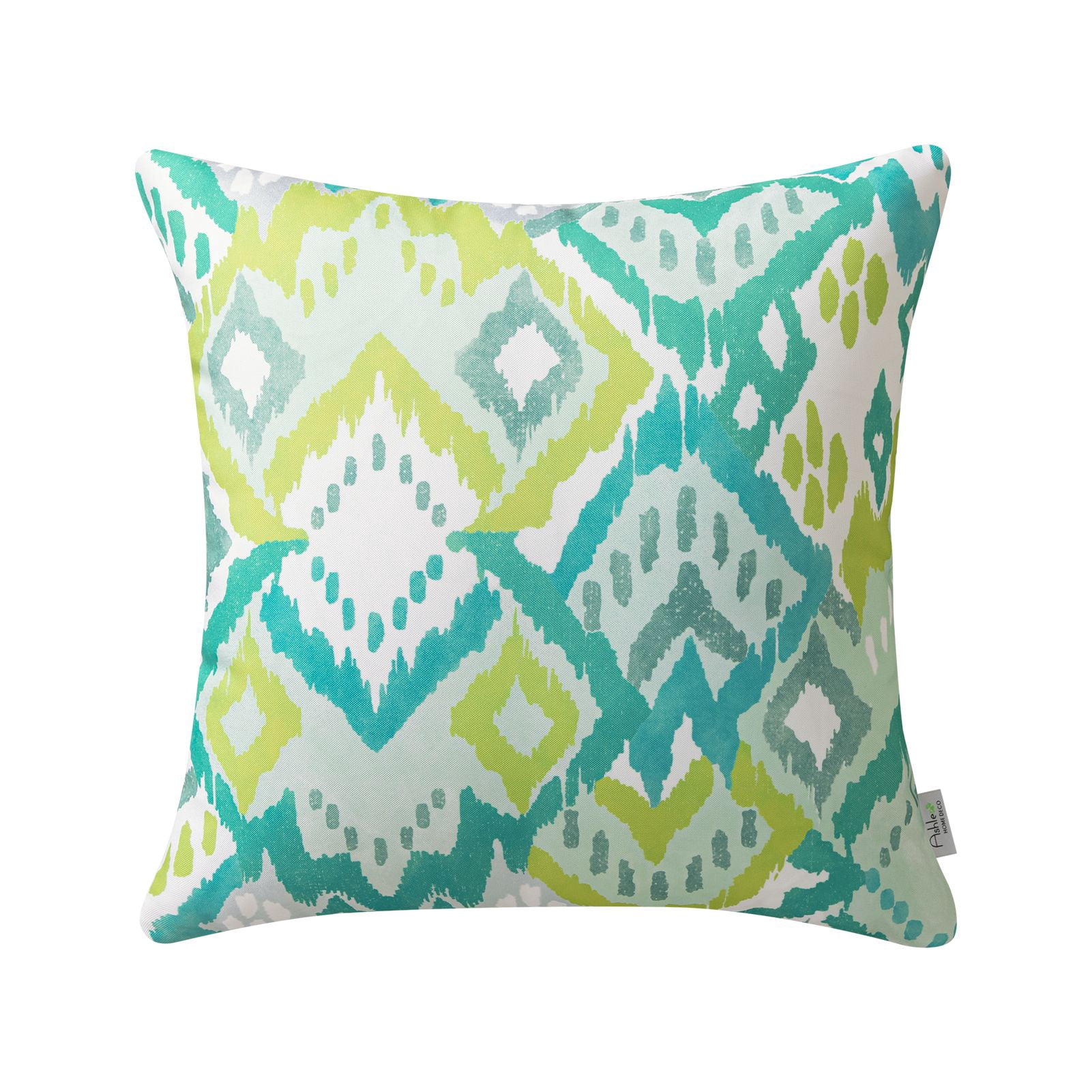 Phantoscope Boho Outdoor Decorative Throw Pillows with Inserts, Waterproof, Turquoise, 20 x 20 in, 2 Pack