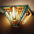 thumbnail image 2 of Tiffany Wall Sconces, 12" Wide Stained Glass Antique Wall Light, Mission Design Tiffany Style Wall Lamp, 2 of 7