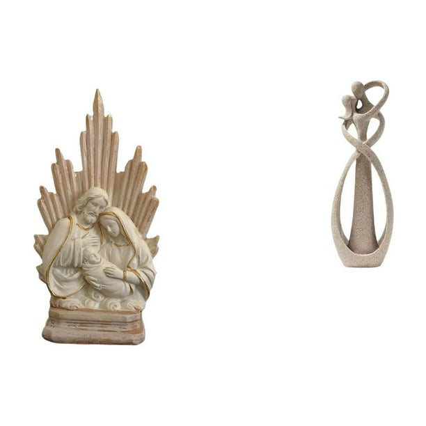 Escultura de resina de , figura clásica cristiana católica para oficina, mesa, coche, decoración del hogar, regalo de aniversario in