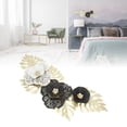 thumbnail image 7 of NFTIGB Nordic Luxury Iron Wall Flower Decoration, Modern Black and White Metal Pendant Art for Home Living Room Wall Decor, 20.7 inches / 52.5 cm, 7 of 7