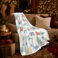 thumbnail image 3 of Whimsical Underwater Sea Creatures, Playful Coastal Landscape Scene, Warm Flannel Blanket for Beach House and Living Room, Beach Lovers Valentine's Day Gift, Coastal Home Decor, 3 of 9