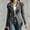 04-Gray, variant on Women's Western Style Faux Suede Fringe Jacket, Lapel Long Sleeve Vintage Open Front Coat, Casual Tassel Outerwear for Daily Wear 02-Black S