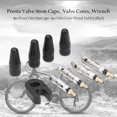 thumbnail image 2 of Núcleo De Válvula 4 tapas de vástago de válvula Presta + 4 núcleos de válvula + kit de herramientas de llave (negro) Likrtyny Accesorios para autos y motos, 2 of 7