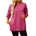 thumbnail image 4 of Royisotas Womens Pullover Sweatshirts Plus Size Crewneck Loose Causal Tops for Ladies, 4 of 10
