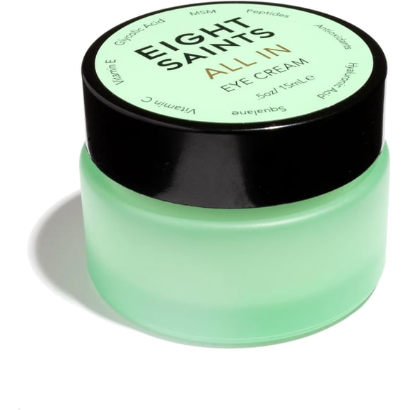 Eight Saints All In Eye Cream, Natural and Organic Anti Aging Under Eye Cream to Reduce Puffiness, Wrinkles, and Under Eye Bags, Dark Circles Under Eye Treatment, 0.5 Ounces
