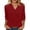 Wine, variant on Vivianyo HD Women's Scallop Notch Neck Knit Top, Solid Three Quarter Sleeve Soft Knit Casual Pullover Shirt for Women, Sizes S-2XL