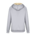 thumbnail image 4 of Women's Zip Up Fleece Sweatshirts Drawstring Hoodie Casual Long Sleeve Jackets Tops with Pockets Fashion Fall Outwear, 4 of 8