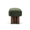 thumbnail image 5 of Christopher Knight Home 51.57" Upholstered Dining Bench with Wooden Legs, Chic Modern Design, Green, 5 of 7
