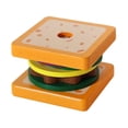 thumbnail image 2 of Juguetes apilables de hamburguesas y sándwiches de madera para niños, herramienta didáctica realista para preescolar., 2 of 9