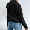 thumbnail image 7 of Women's Casual Full Zip Up Sherpa Lined Hoodie Sweatshirt Jacket Coat, 7 of 7