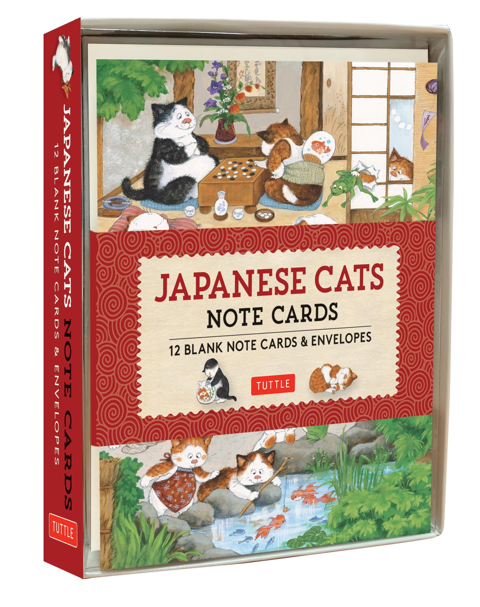 Japanese Cats Note Cards 12 Blank Note Cards & Envelopes (6 X 4 Inch