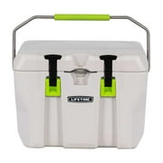 Lifetime 28 qt Bear-Resistant Camping Cooler, Premium High Performance, Ice Retention, Hard Cooler, 20 Can Capacity, Lime Green (91183)