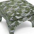 thumbnail image 4 of TOV Furniture Raji Olive Green Leopard Jacquard Ottoman, 4 of 6