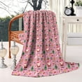 thumbnail image 2 of Pink Christmas Santa and Tree Pattern Blanket,Comfortable Soft Lamb Wool Throw Blanket,All Season,Warm Lightweight Blankets for Sofa Bed Couch Living Room Chair,40"x50", 2 of 4