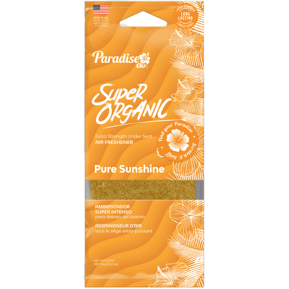 Paradise Air Super Organic Under Seat Air Freshener Pure Sunshine Fragrance 10 Unit Tray