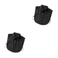thumbnail image 4 of Sonducket Cuello falso de Color sólido para niñas, media camisa falsa de gasa, solapa decorativa desmontable, accesorio de ropa, punto negro Punto negro 2Conjunto, 4 of 6