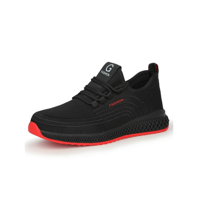 MANLEGU Steel Toe Shoes for Men Sneakers Breathable Lightweight ...