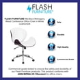 thumbnail image 6 of Pemberly Row Leather Swivel Office Chair in White and Mahogany, 6 of 6