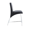 thumbnail image 2 of ACME Gordie Counter Height Chair in Black PU & Chrome, 2 of 2
