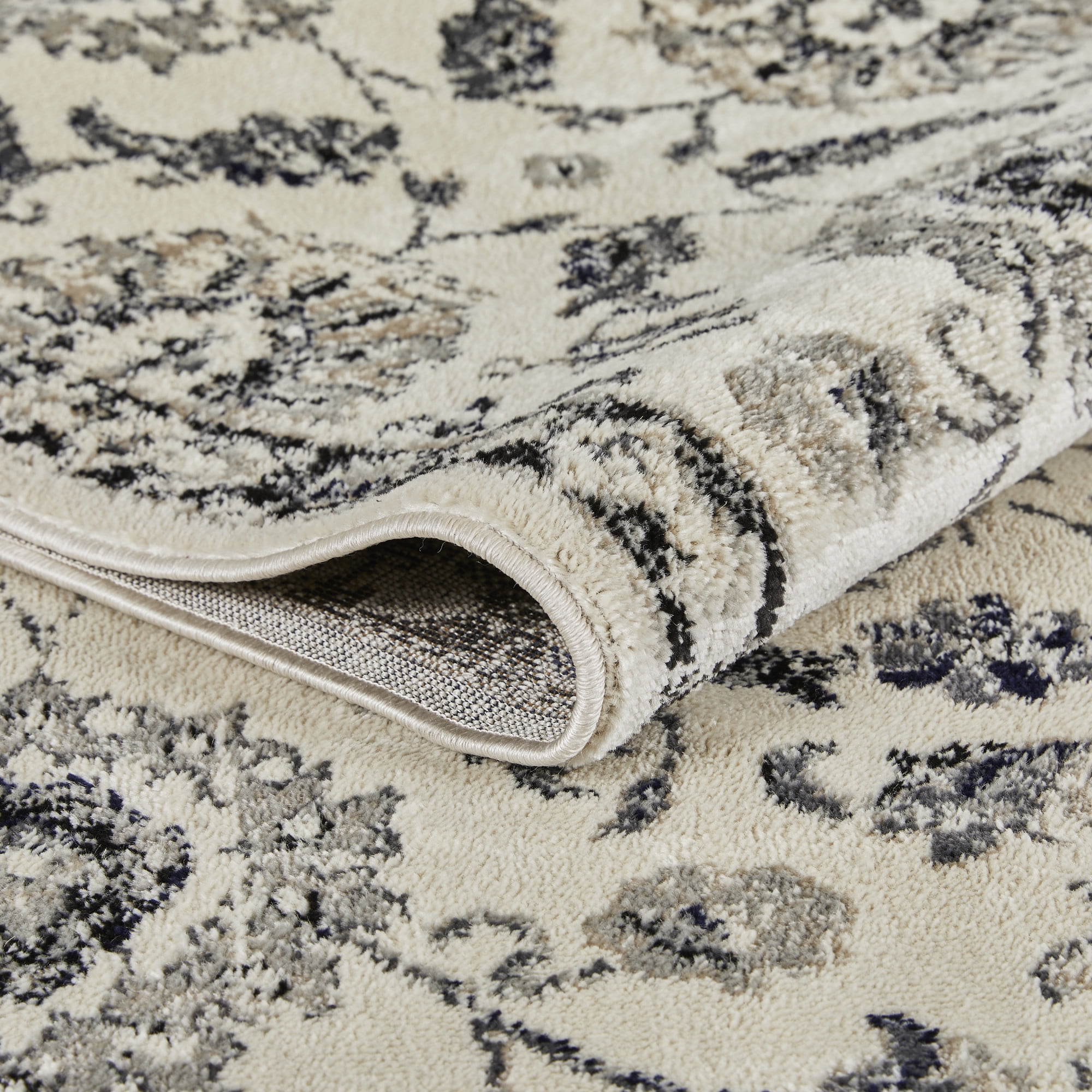 Loomaknoti Celena Ashbil 2' x 3' Floral Indoor Runner Rug , Cream/Blue