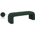 thumbnail image 4 of Pemberly Row Modern / Contemporary Green Boucle Fabric Bench, 4 of 31