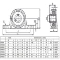 thumbnail image 4 of Cojinete Cojinete de bolas de aleación de zinc de acero de alta velocidad de límite para rodillos (KP004), 4 of 6