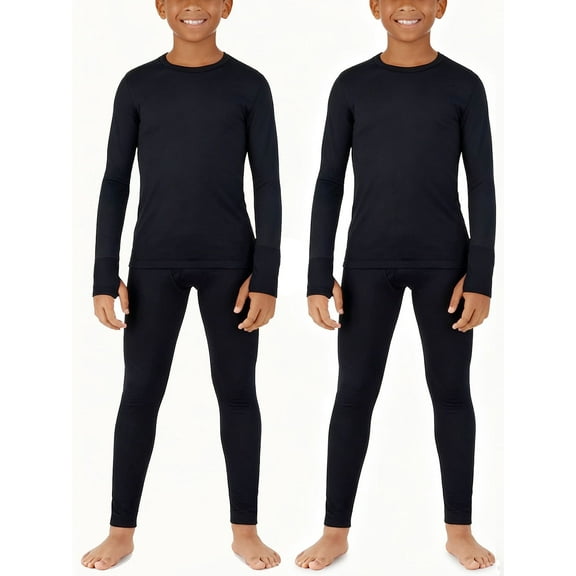 EALLCO Boys Thermal Underwear 2 Sets Soft Comfortable Thermal