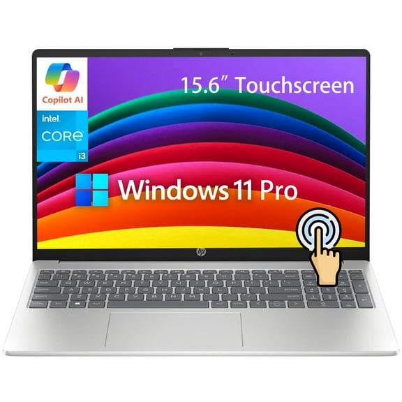 HP 15.6" Touchscreen Laptop Computer for College Student & Business, Intel 13th Gen Core i3-1315U, 32GB RAM, 2TB SSD, Copilot AI, Windows 11 Pro, Wi-Fi 6, BT 5.3, Silver