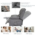 thumbnail image 4 of AECOJOY Leather Recliner Chair with Massage Heated Function, Home Theater Seating Sofa Gray, 4 of 9