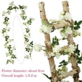thumbnail image 1 of EIMELI 2Pcs Cherry Blossom Artificial Vine Realistic Imitation Cherry Blossom Rattan No Fading Fake Cherry Blossom Vine Reusable Fake Cherry Blossom Hanging Flower Vine for Home Garden, 1 of 8