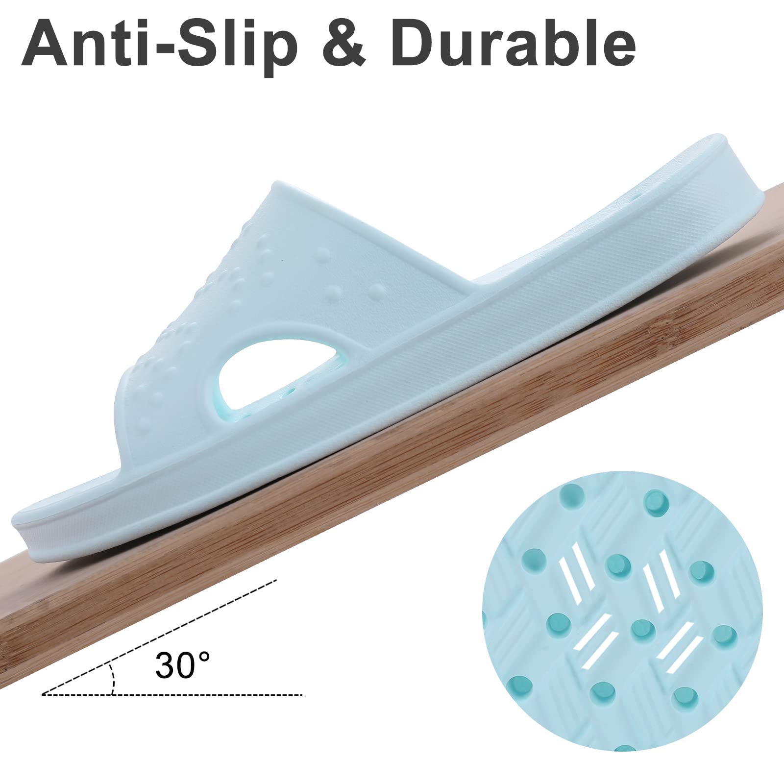 Anti-Slip Men's Shower Sandal (The Original Drainage Hole Sandal