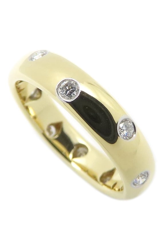 Pre-Owned TIFFANY&Co. Tiffany Dots Ring, Diamond 18K Yellow Gold x Platinum 950, Women's, Item...