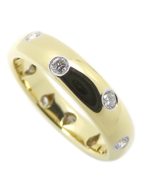 Pre-Owned TIFFANY&Co. Tiffany Dots Ring, Diamond 18K Yellow Gold x Platinum 950, Women's, Item...