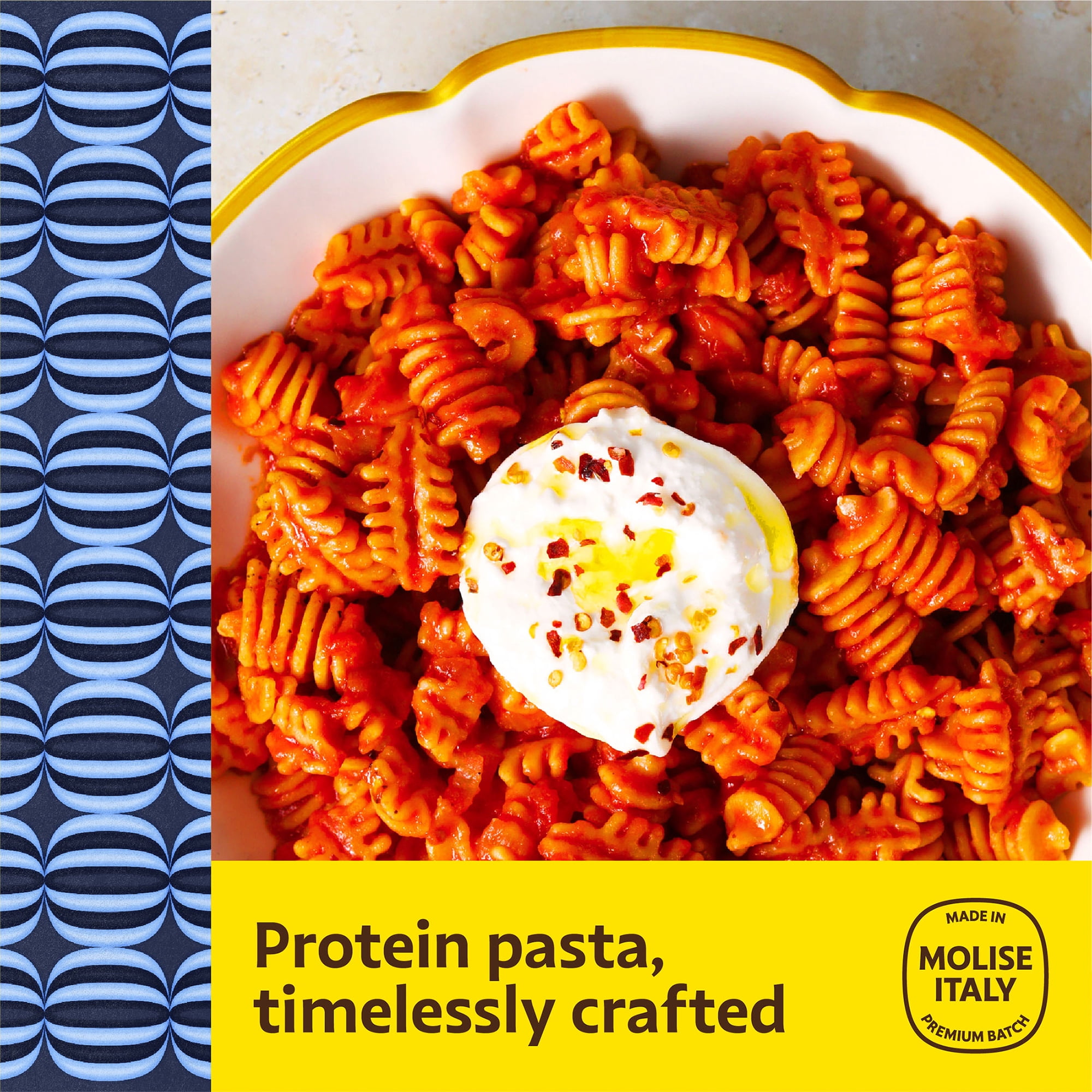 (2 pack) Brami Radiatori High Protein Pasta, 21g Protein, High Fiber, Shelf-Stable Noodles, 12 oz Box