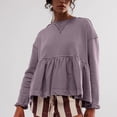 thumbnail image 4 of POETANCE Clothing Women's Fashion Shirt Cute Womens Tops Sweatshirts Long Sleeve Crewneck Sweatshirt Hoodies For Women Trendy Outfits Fall Clothes, 4 of 7